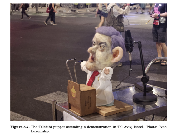 Telebibi puppet in a demonstration in Tel Aviv.