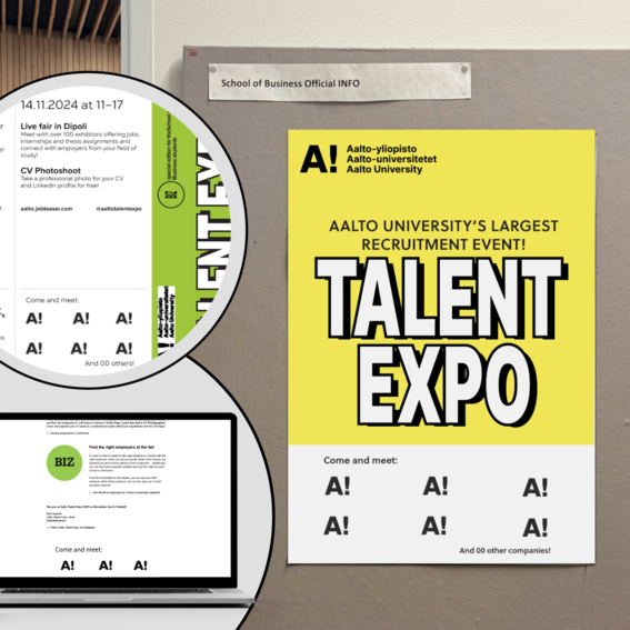 Mockups of event marketing materials