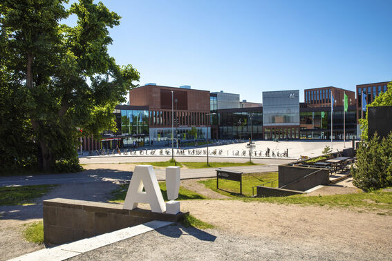 A! logo aroun dcampus