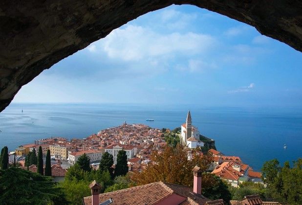 huikea näkymä Piranin kaupunkiin