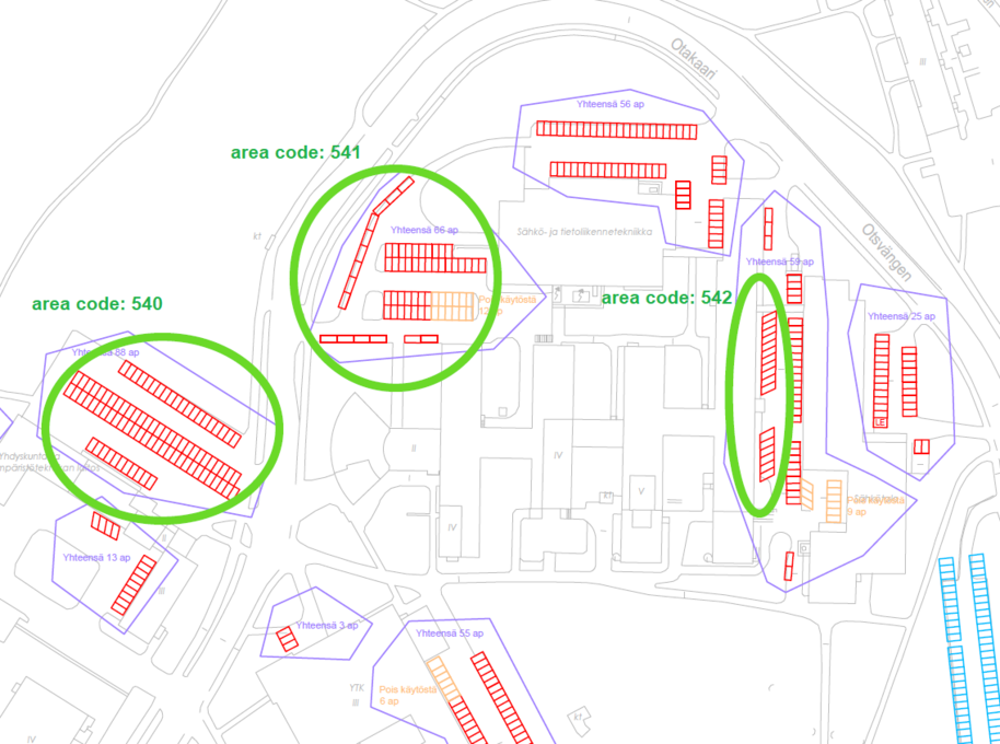 A Grid EasyPark area codes 2019