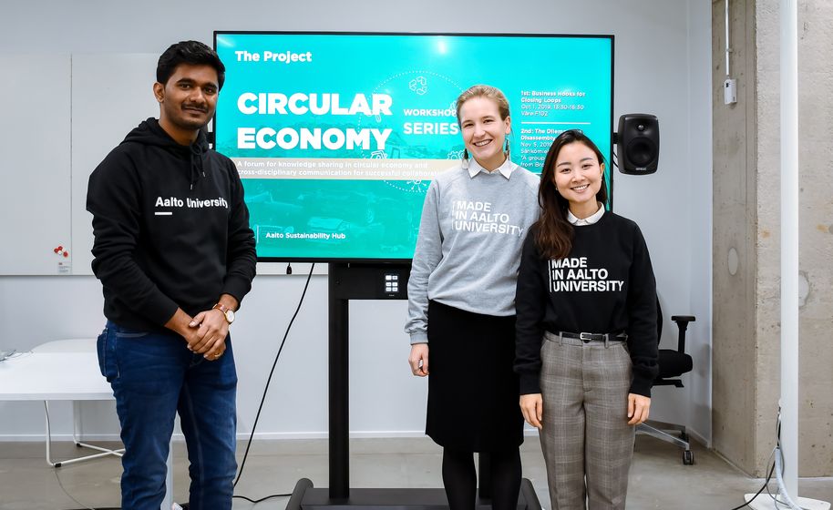 Circular economy workshop student team