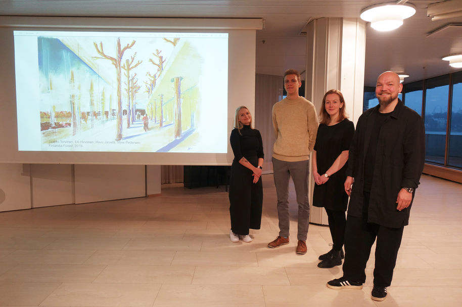 Finlandia Forest team: Jaakko Torvinen, Elli Hirvonen, Havu Järvelä, Stine Pedersen​