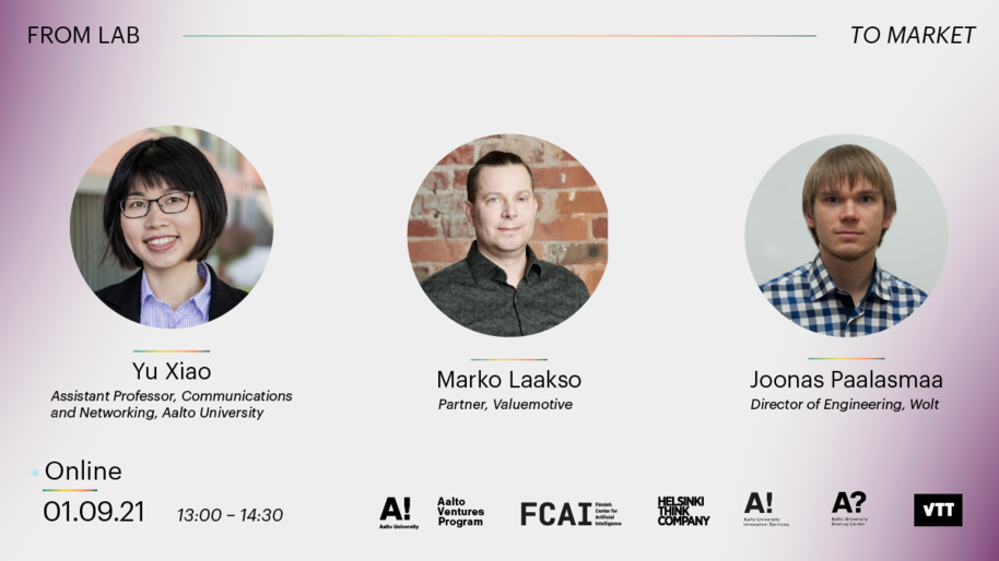 Pictures of three speakers all looking at the camera.