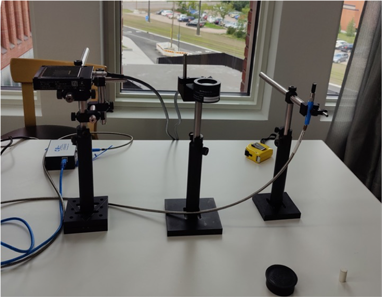 Measuring equipment at the measuring site.