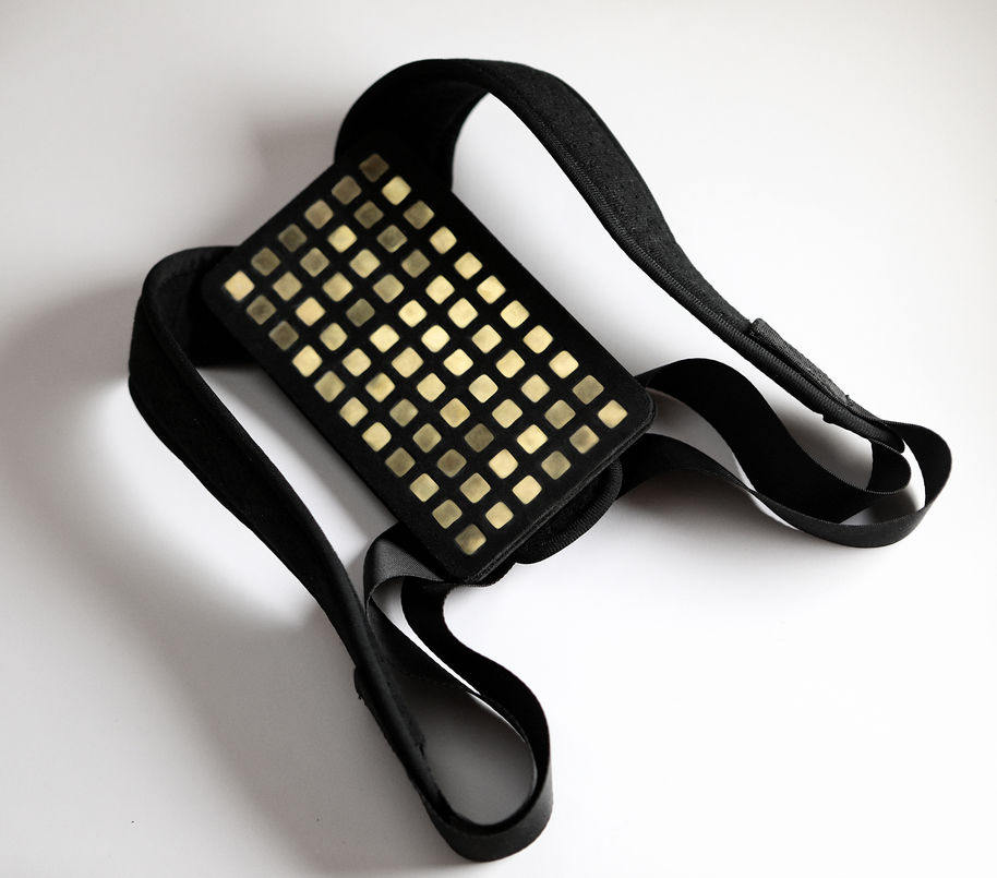 HentoTouch team is also exploring the possibility of a back-mounted device. Photo: Juliana Harkki. 