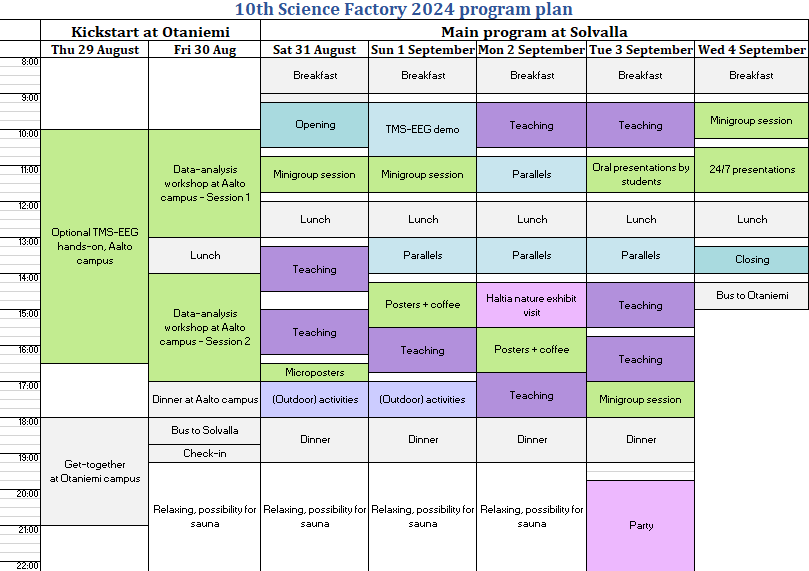 Program Schedule