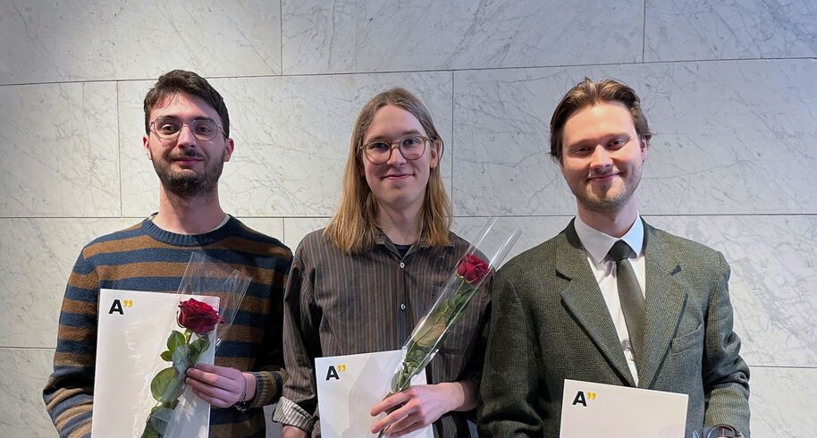 Vasemmalta Matteo Merler, Aapo Pajala ja Tuomas Uusnäkki