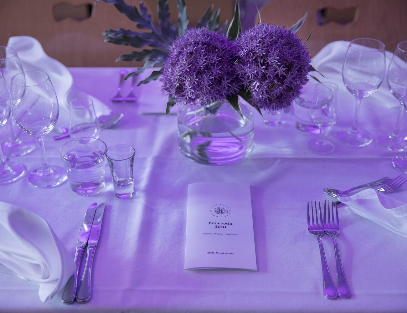 Dinner table setting