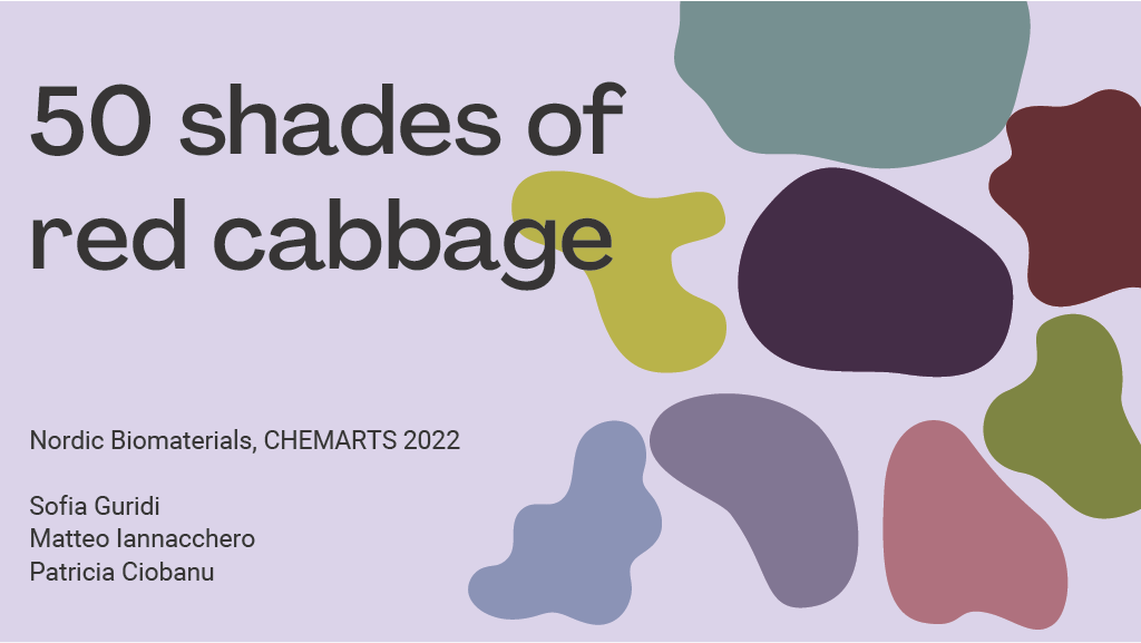50 shades of red cabbage, CHEMARTS 2022. Image by Aalto University, Sofia Guridi, Matteo Iannacchero, Patricia Ciobanu