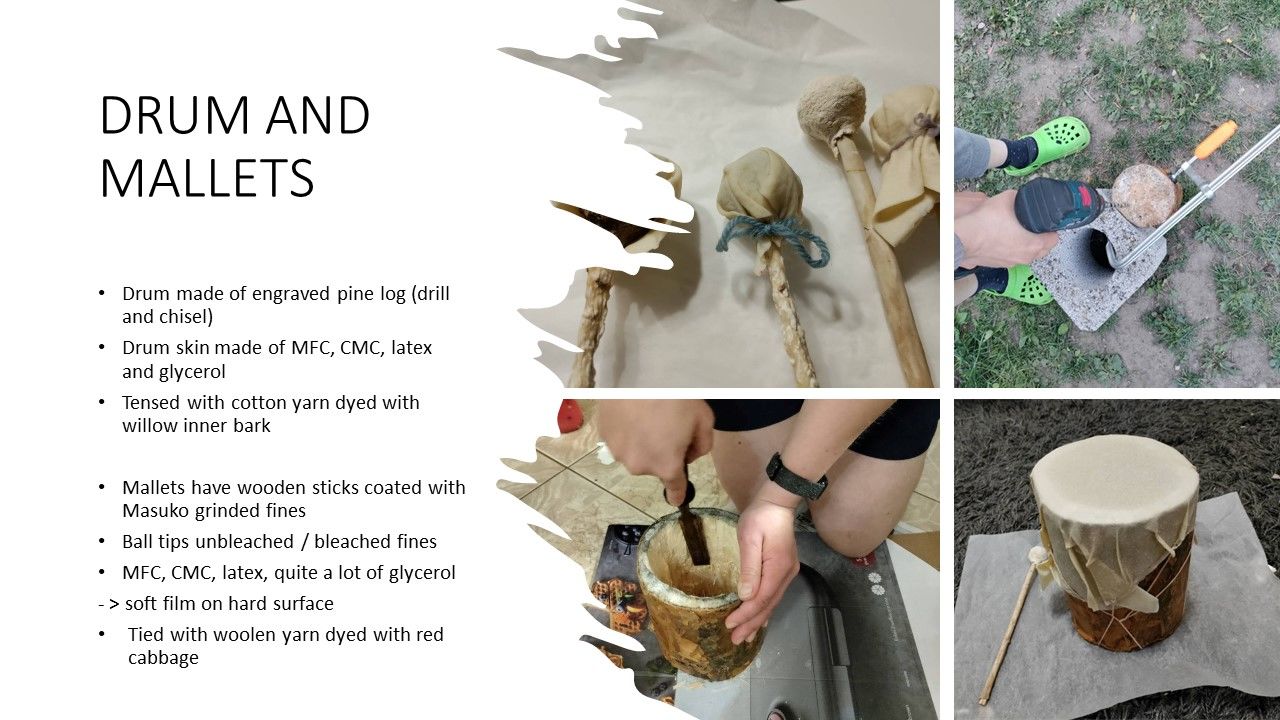 Laura Koskelo, CHEMARTS 2022, Drum and mallets. Image by Aalto University, Laura Koskelo