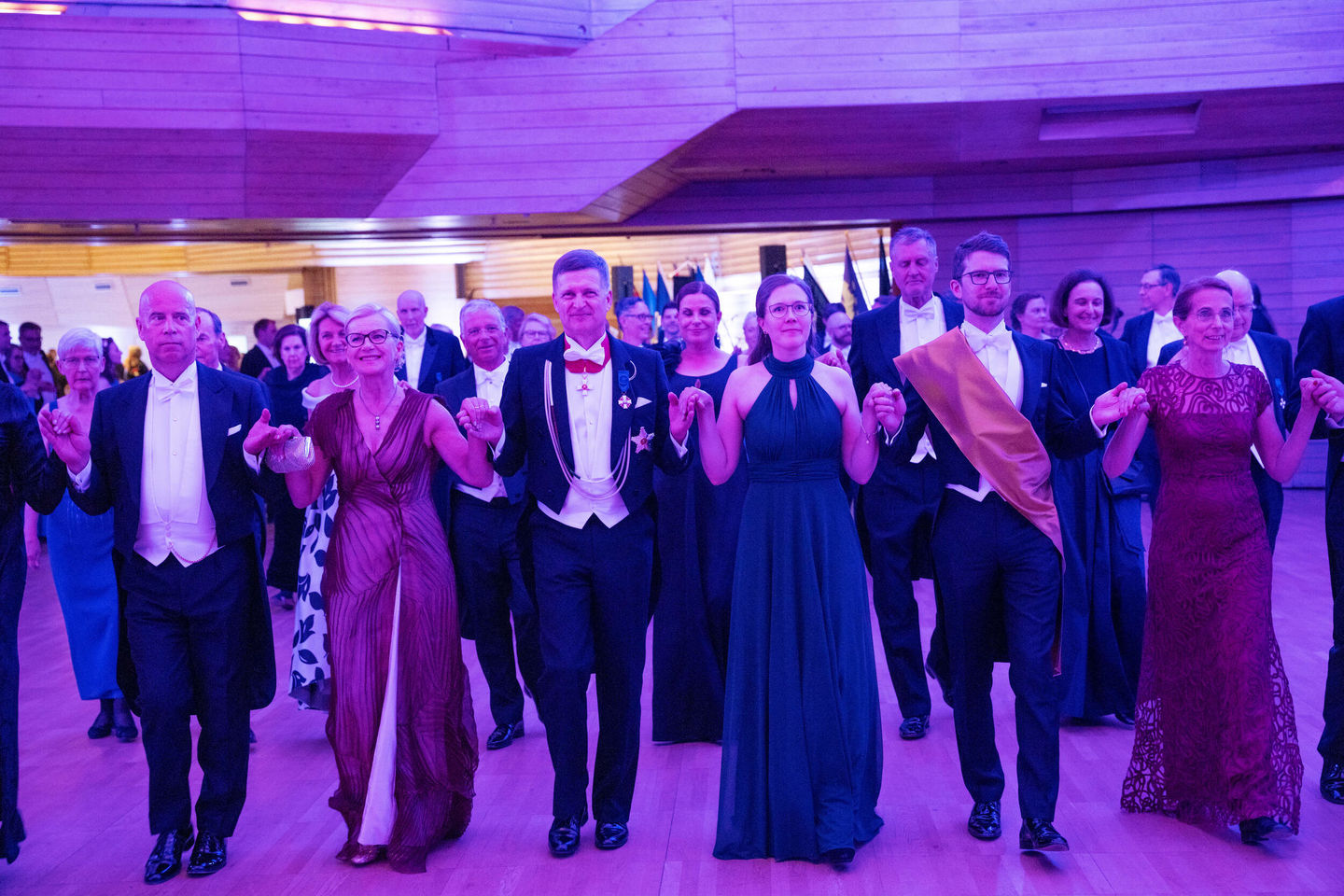 People dancing the first dance, Polonaise