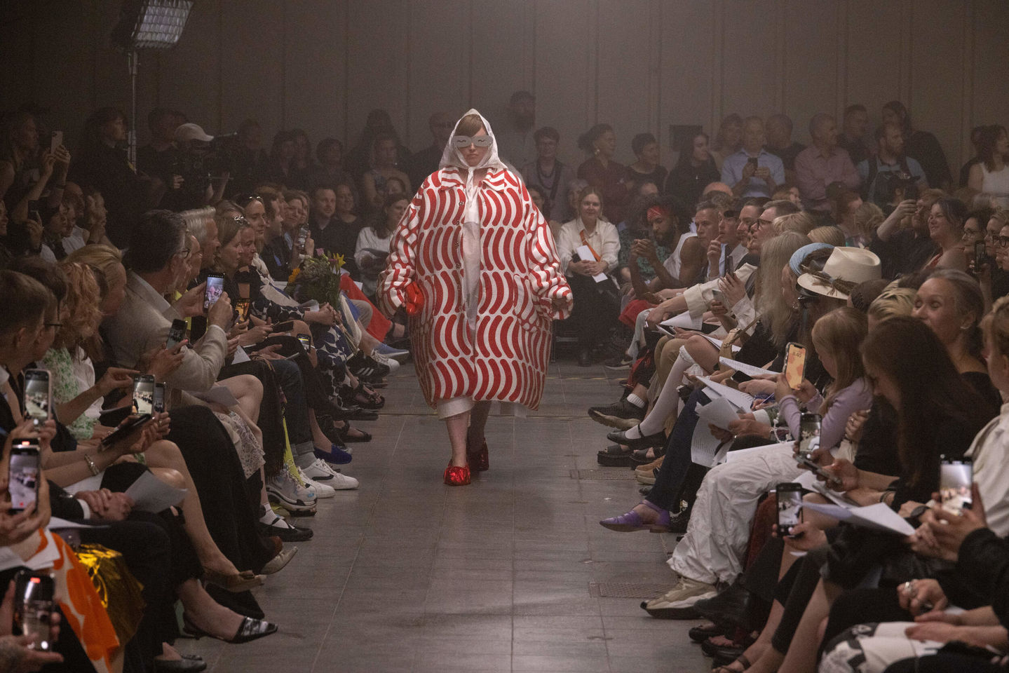 Hot dog-inspired collection on display at the Aalto University Fashion Show 2024
