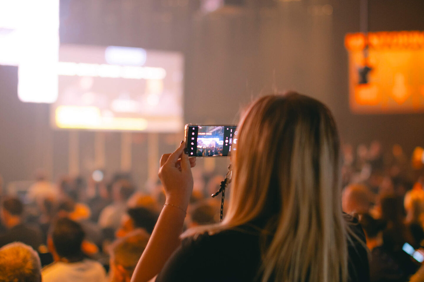 Women taking a video