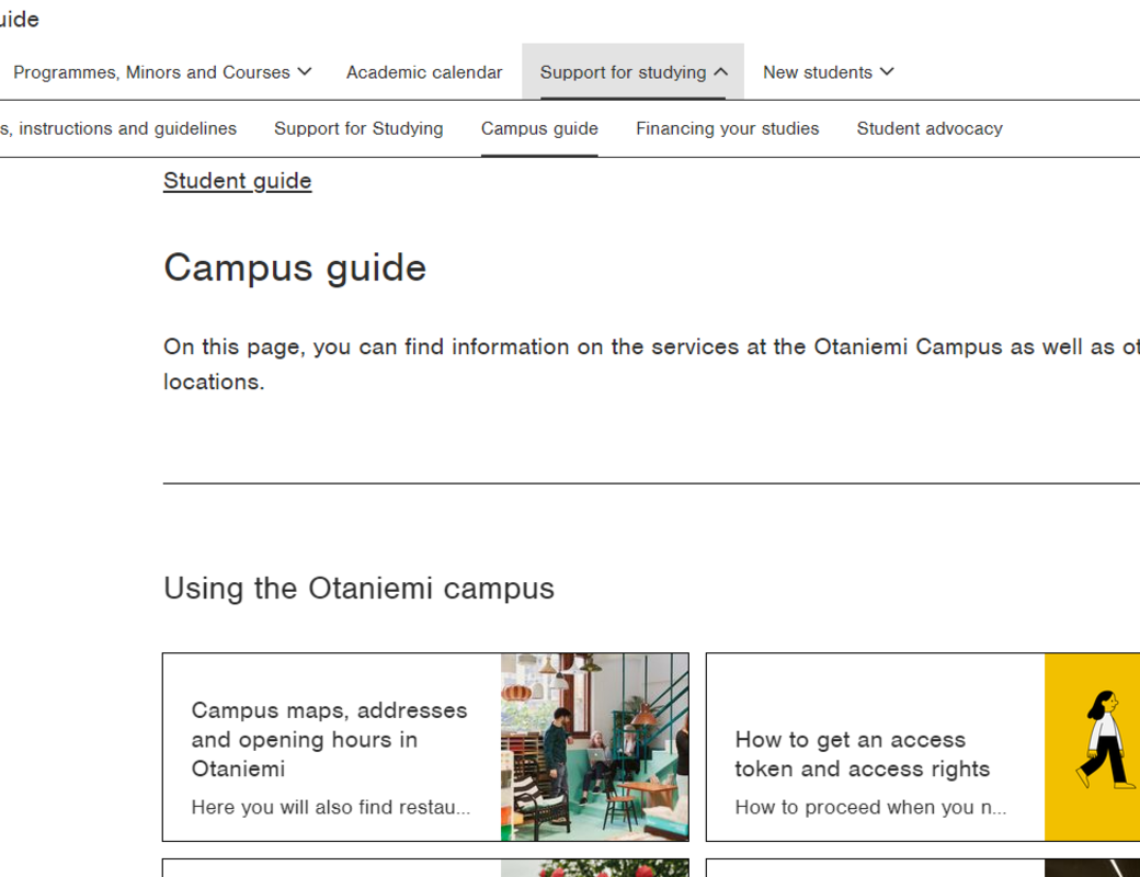Student guide page example
