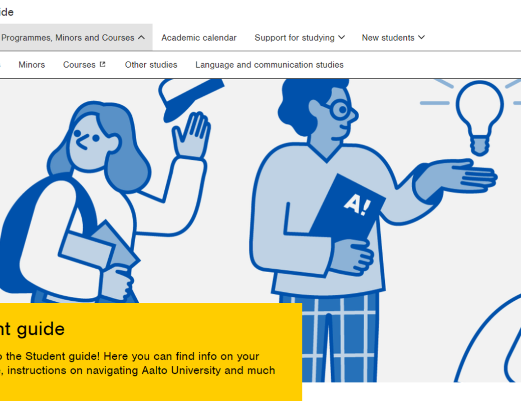 Student guide main page