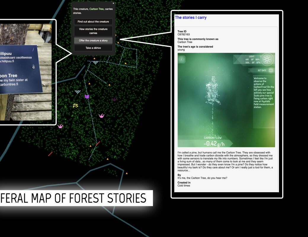 Open Forest Feral Map, different kinds of data visualised on a map