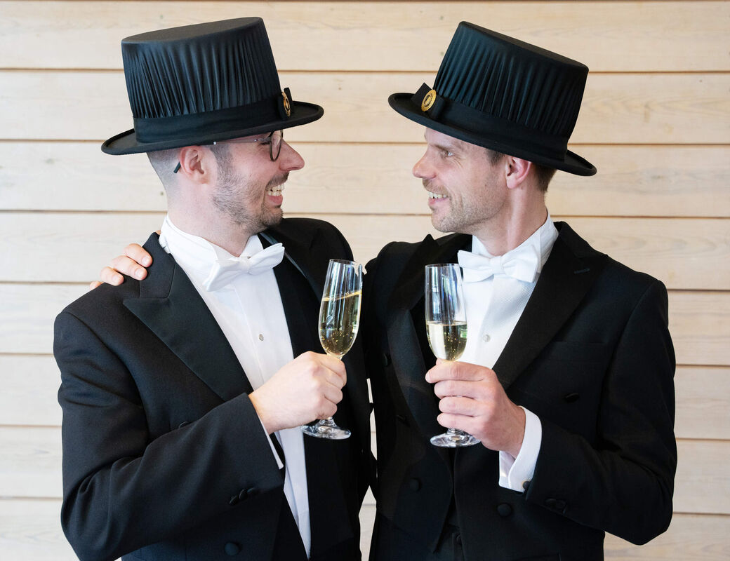 Two newly conferred doctors
