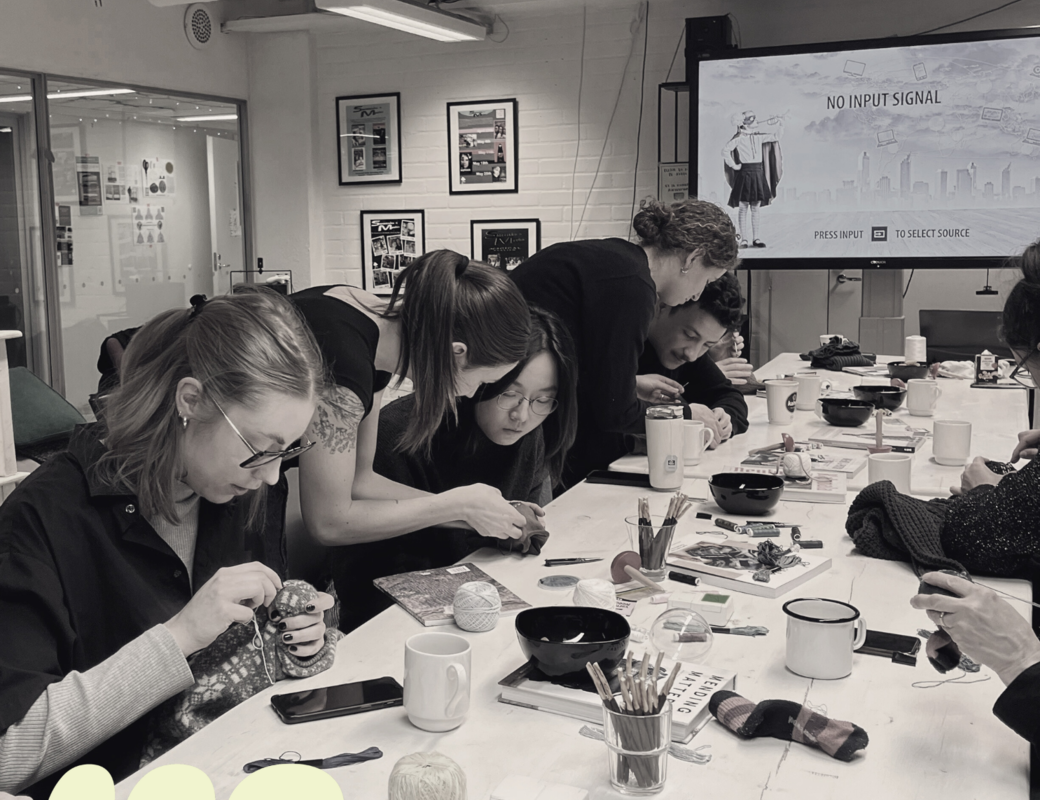 Mending workshop in action