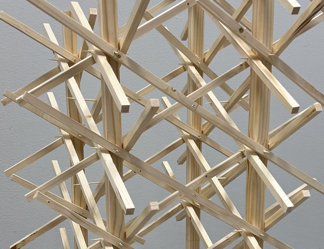 Wooden scale model of joints