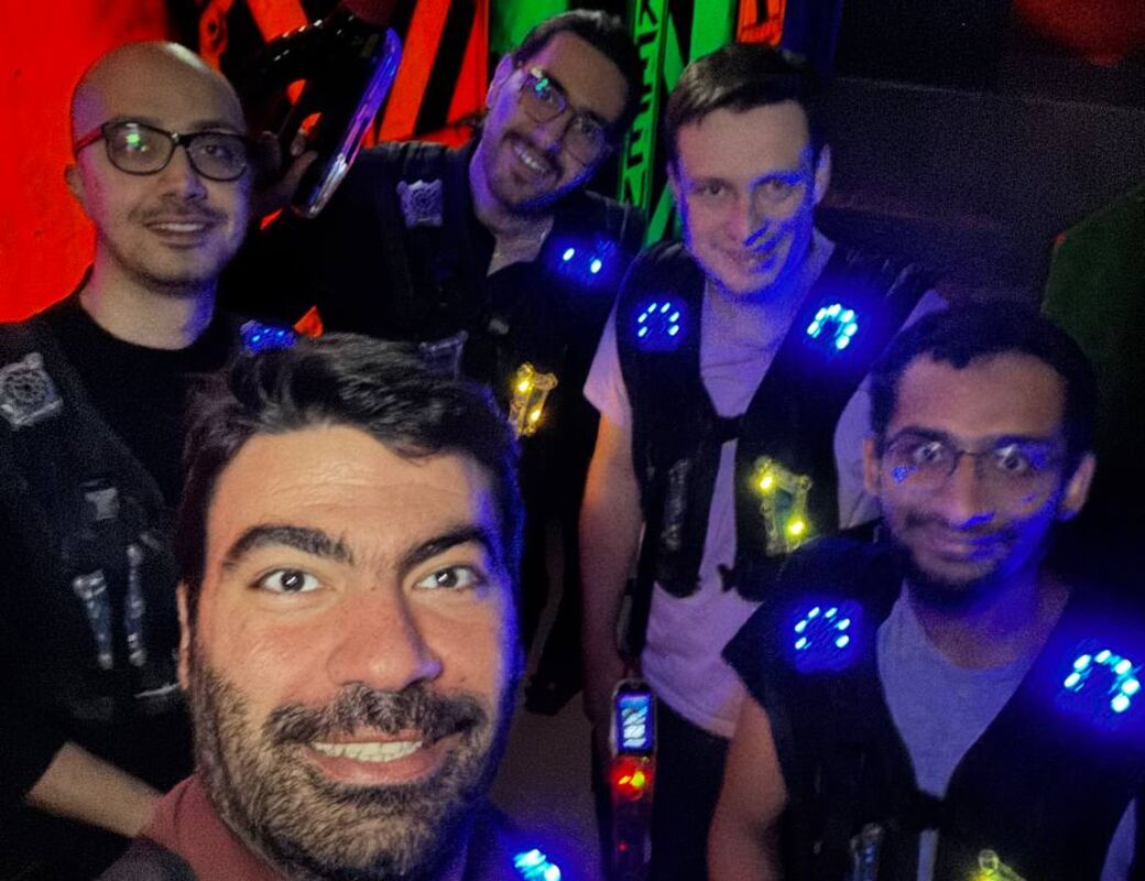 Playing laser tag