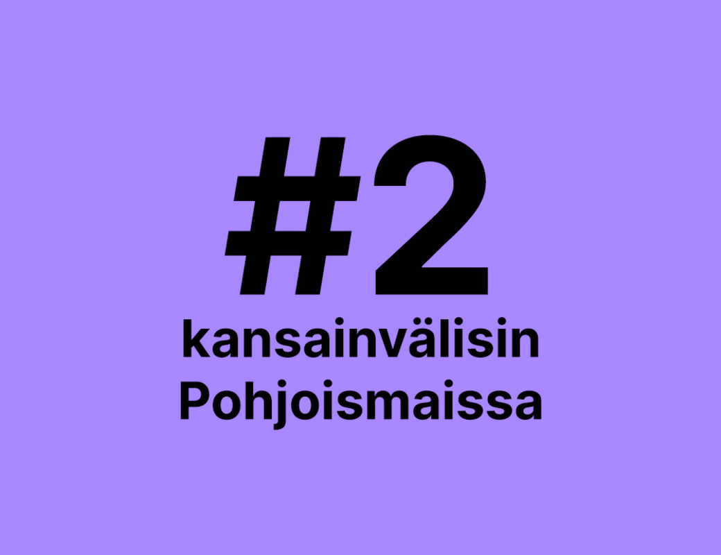 Teksti: #2 kansainvälisin Pohjoismaissa