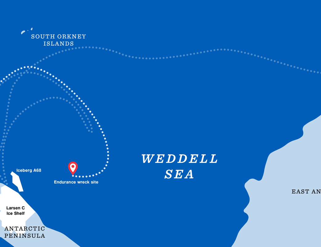 From King George Island to Endurance wreck