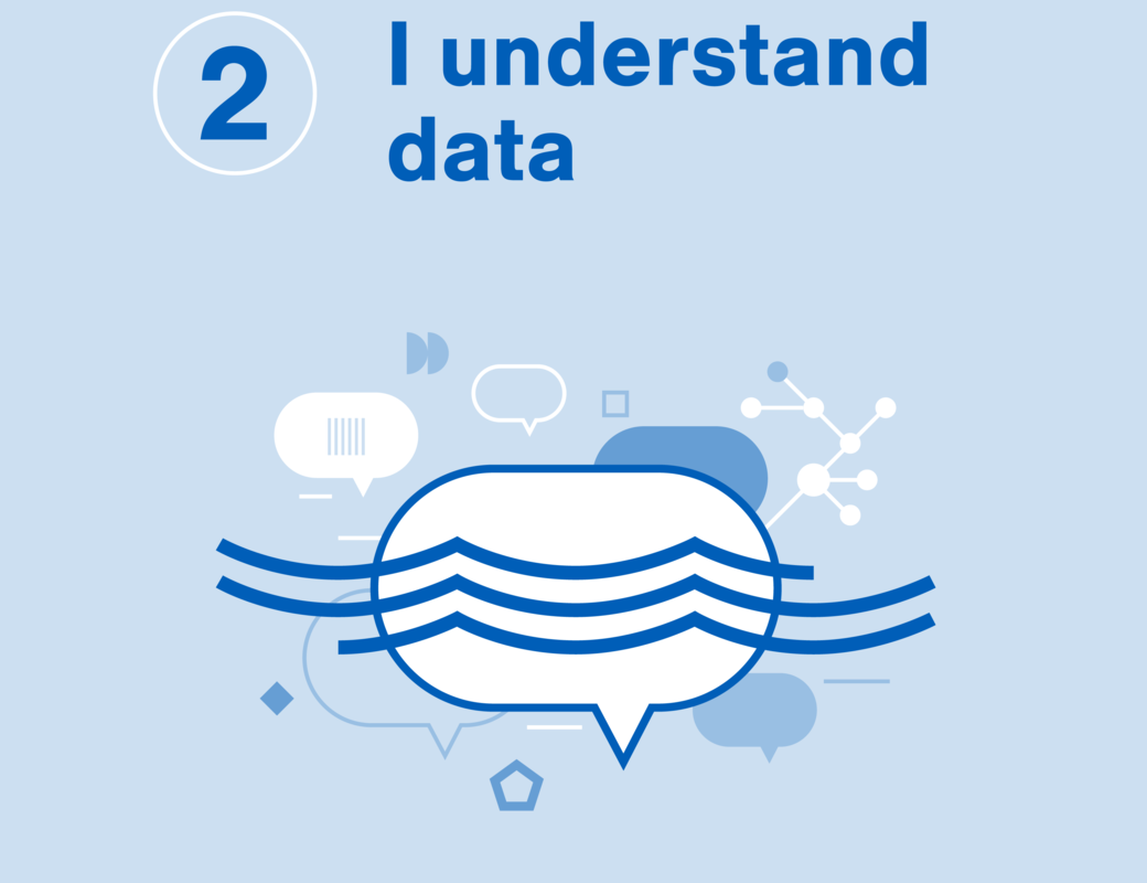 Data literacy step 2 with text: I understand data