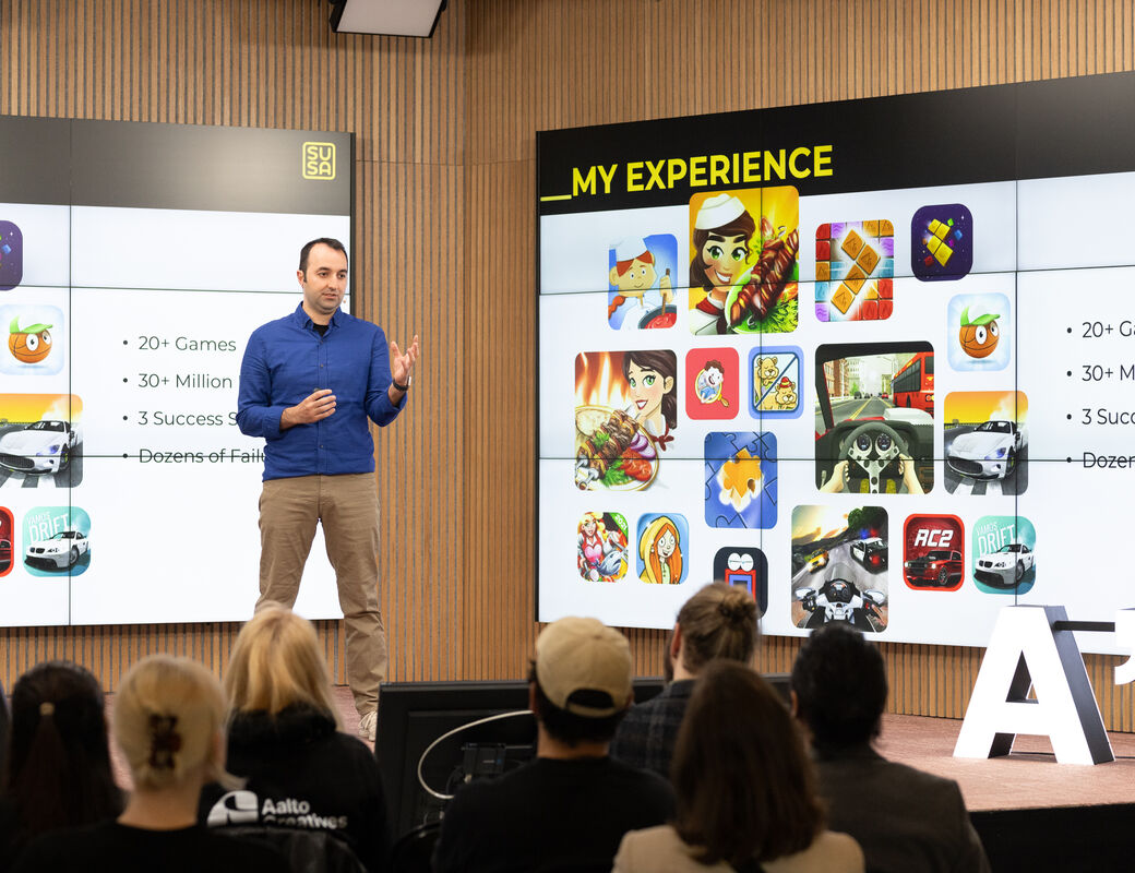 Hasan Demircioglu at Aalto Creatives Demo Day