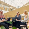 Students studying in the new BIZ building - Photo by Unto Rautio