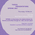 Purple-tone poster with details of the speaker(s) for the upcoming ViCCA Thesis presentation day on Thursday 18 March 2021
