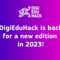 DigiEduHack welcome banner for the 2023 edition