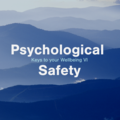Psychological safety blue mountains white text