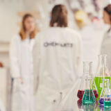 Students of School of Chemical Engineering in a laboratory