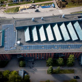 Aerial photo of Computer Science Building at Aalto University campus