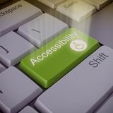 Keyboard with the accessibility key