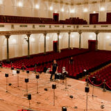 virtual acoustics research group doing measurements in a concert hall