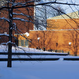 Aalto University campus in winter, photo by Anni Kääriä