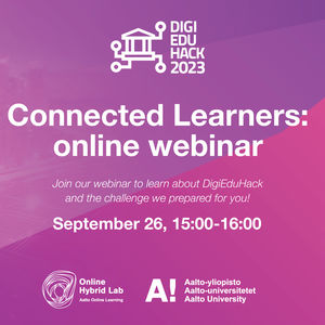 Connected Learners_online webinar cover for OHL DigiEduHack_by Valeria Azovskaya