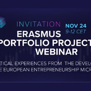 Erasmus Portfolio Project Webinar takes place on Nov 24 at 9-12 CET