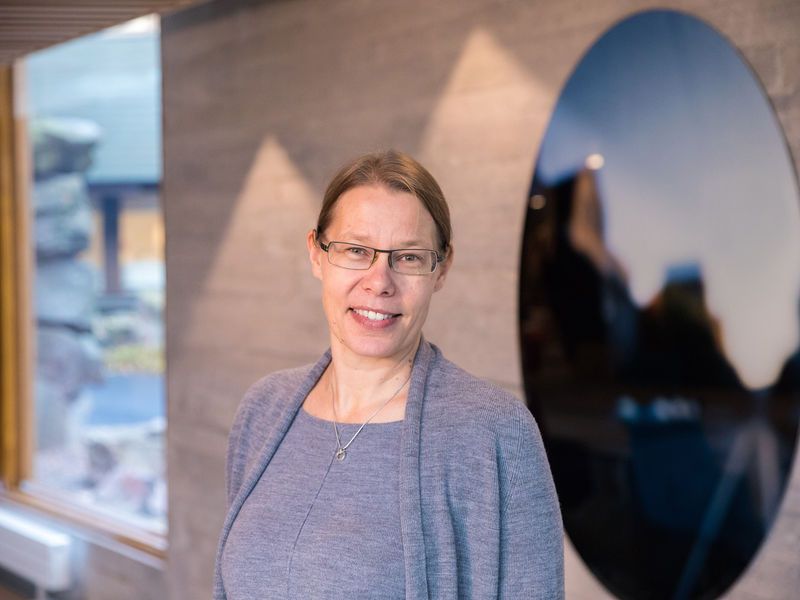 Portrait of Aalto University's Provost Kristiina Mäkelä 