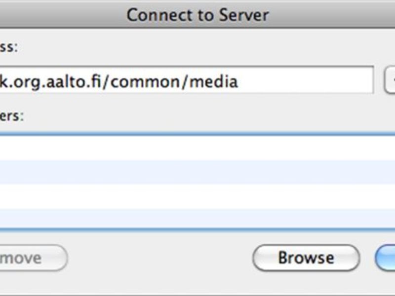 Mac -connect to server