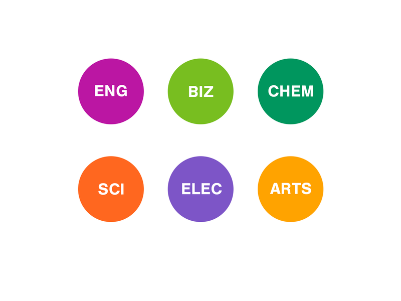 School abbreviations and colors