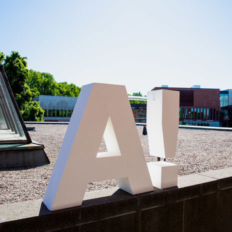 Aalto University, A-logo around campus, photo Mikko Raskinen