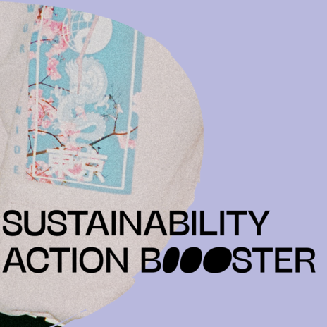 A banner photo with sustainability action booster logo 