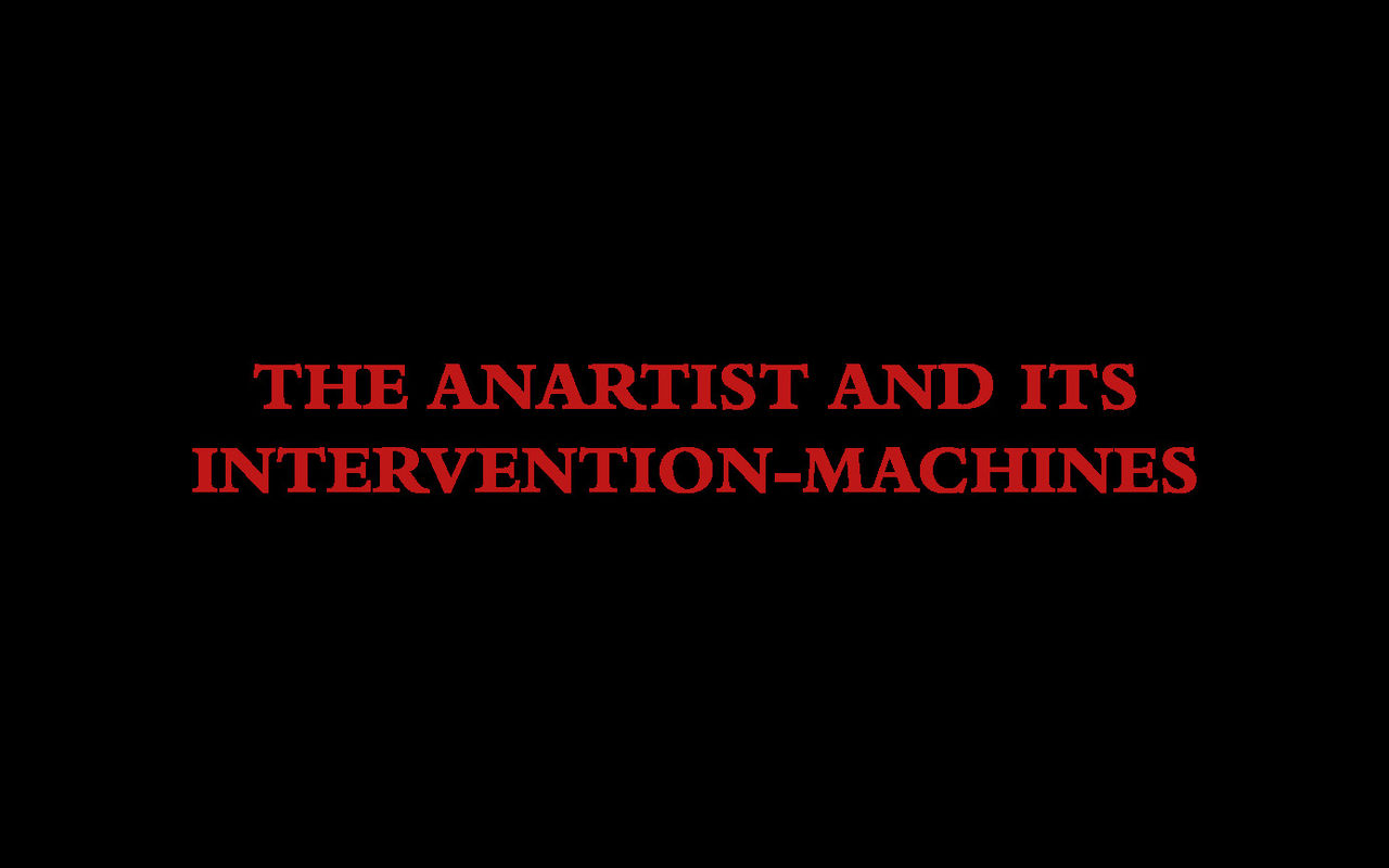 The anartist and its intervention-machines cover