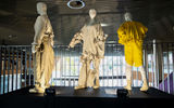 Three mannequins displaying garments designed by Elina Onkinen and Kasia Gorniak. Photo: Mikko Raskinen/Aalto University
