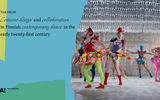 Väitöskirjan tekijän nimi, työn otsikko sekä kuva Alpo Aaltokoski Companyn Pyörteitä-teoksesta, neljä tanssijaa Marja Uusitalon suunnittelemissa puvuissa (2011).