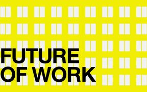 Future of Work -projektin keltamusta logo