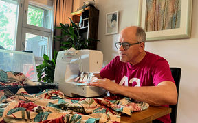 Gary Marquis has made dresses for his wife and his daughter, and one for his granddaughter as well. Photo: Lily Hernández.